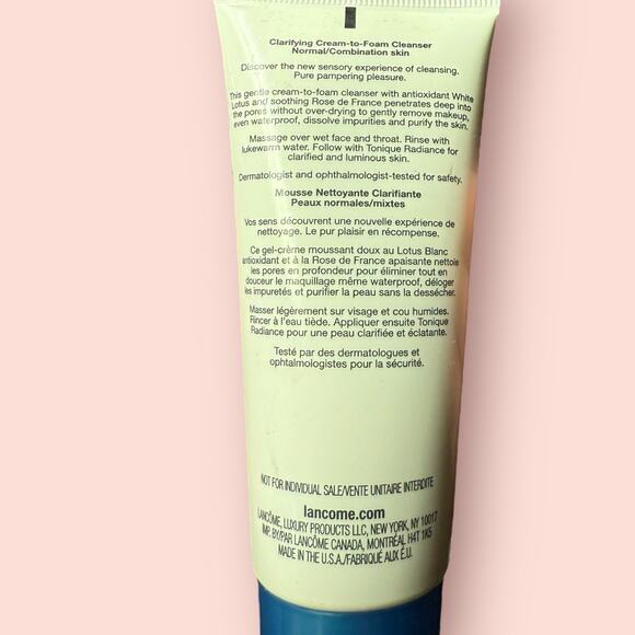 Lancome Gel Radiance Clarifying Foam Cream Cleanser Normal/Combination Lot 8.2oz - Picture 4 of 4